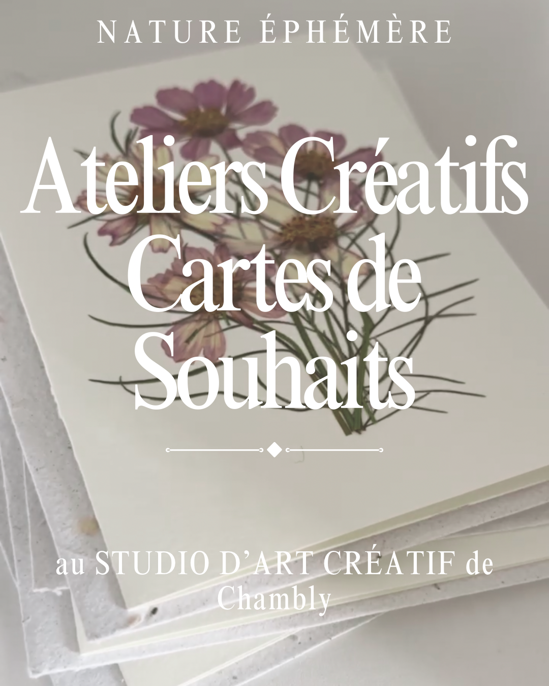 Carte en Fleurs Pressées - Atelier Créatif