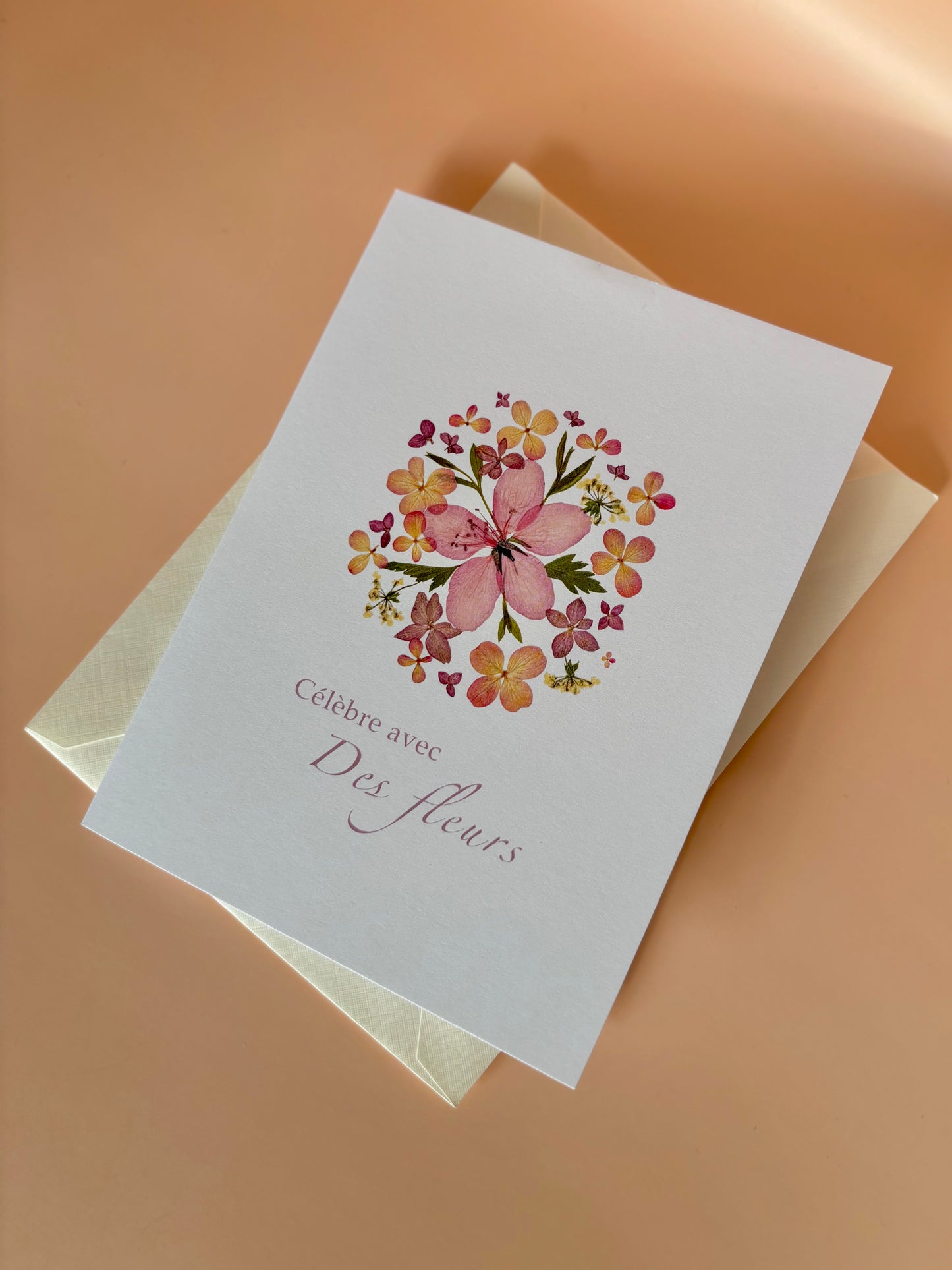 Carte de vœux - Célèbre avec des fleurs