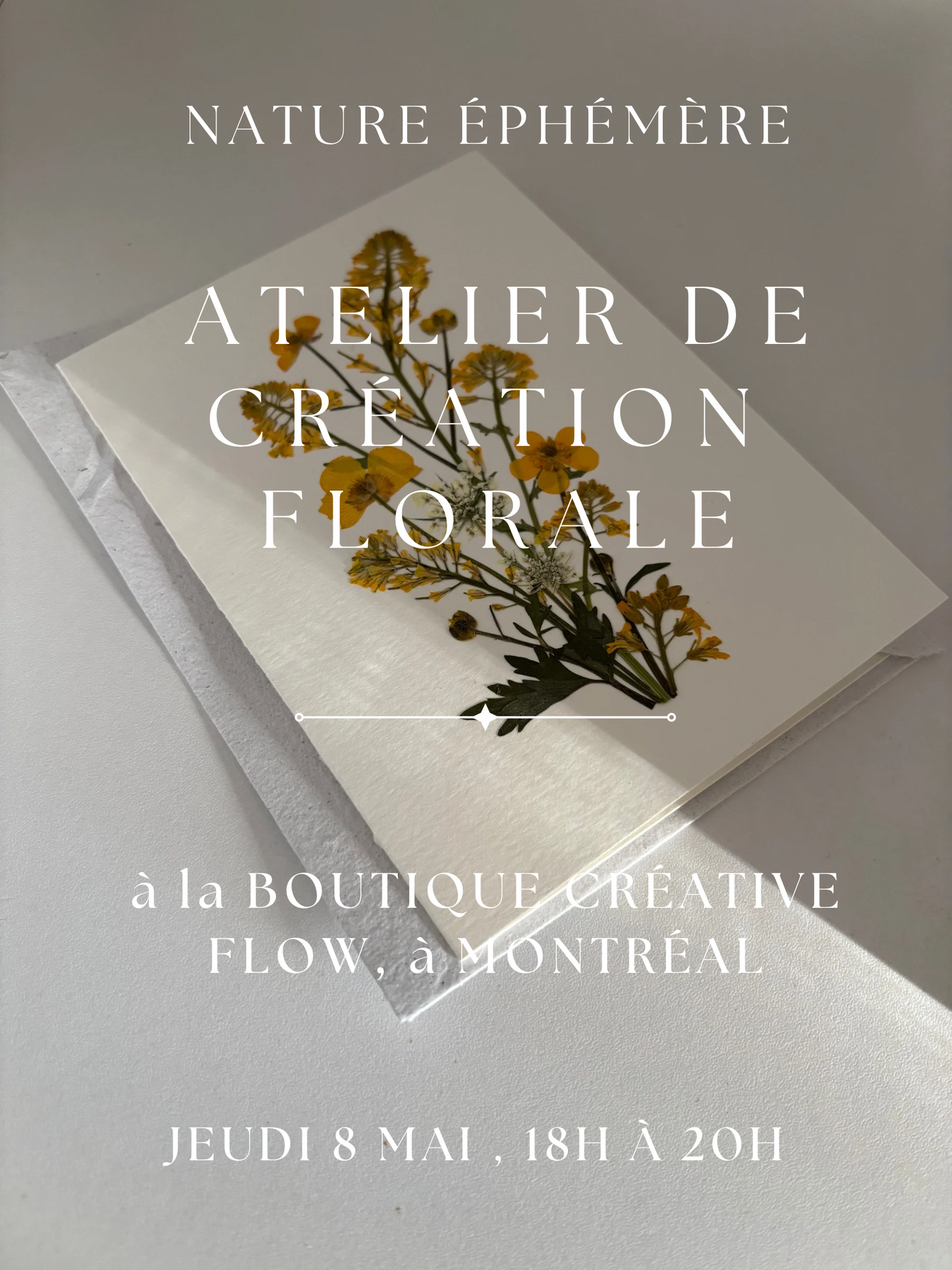 Crée ta Carte ou ton Cadre Floral - Atelier Créatif