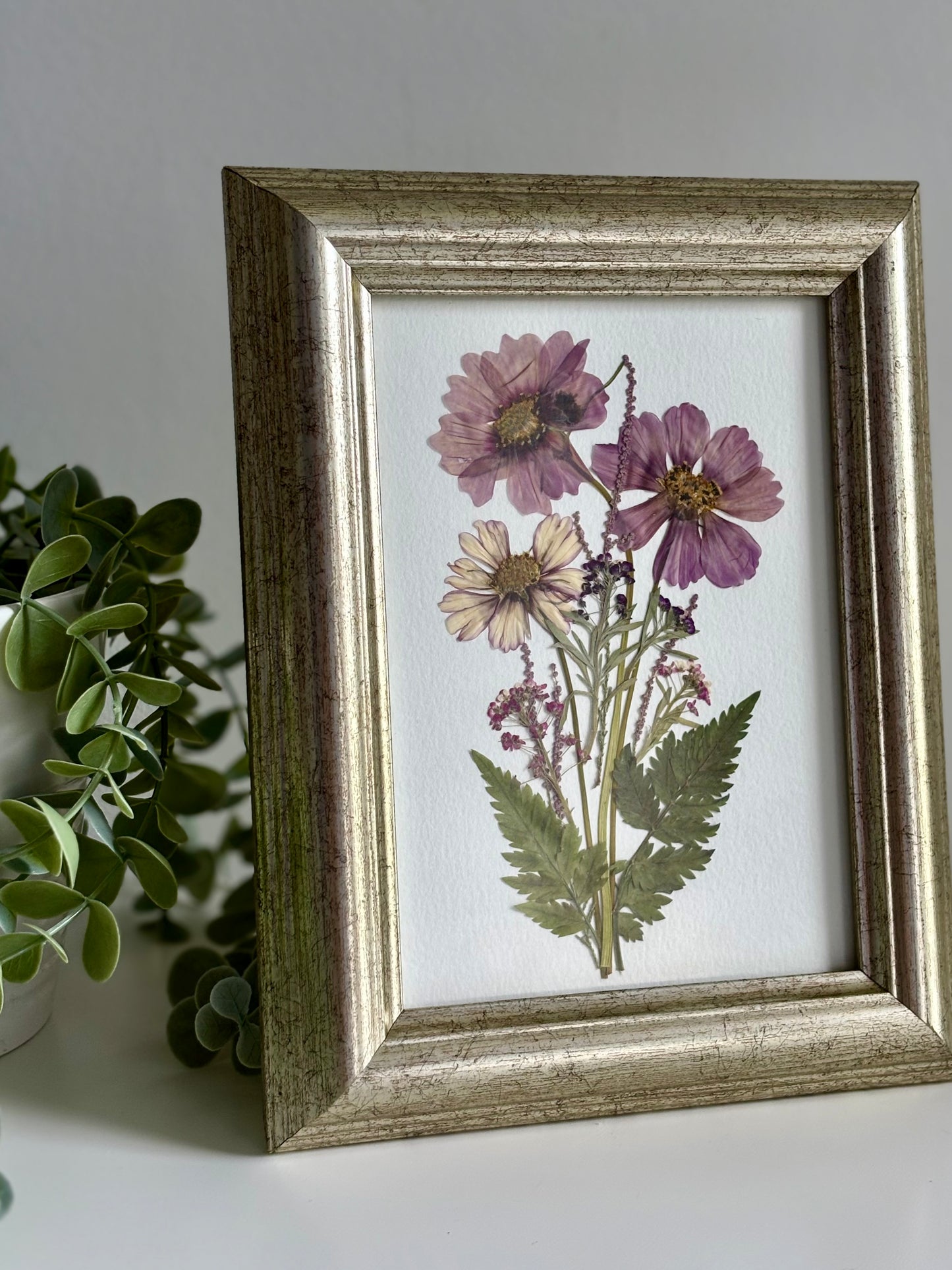 Bouquet de Cosmos - Cadre de Fleurs Pressées