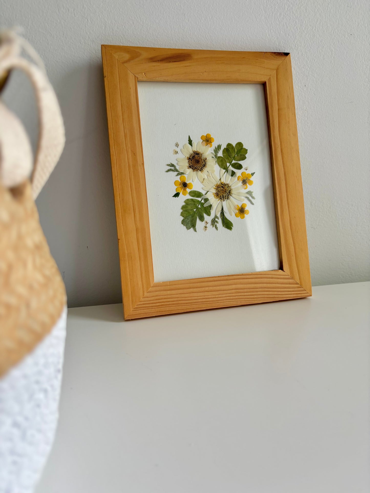 Marguerites - Cadre de Fleurs Pressées