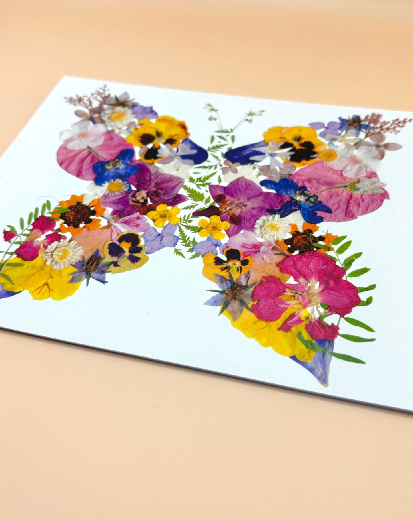 Affiche Florale - Papillon Fleurs Pressées