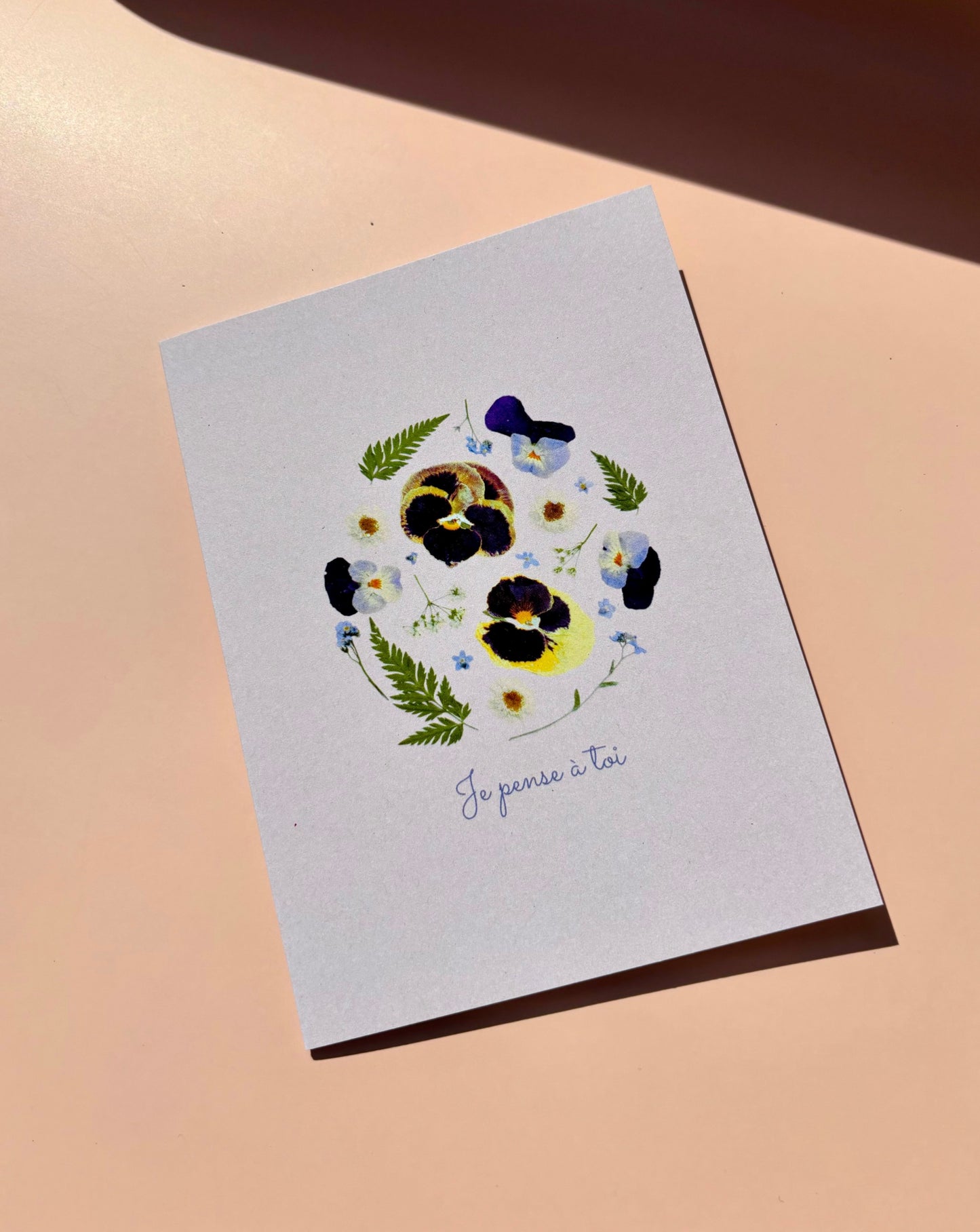 Carte de vœux - Je pense à toi