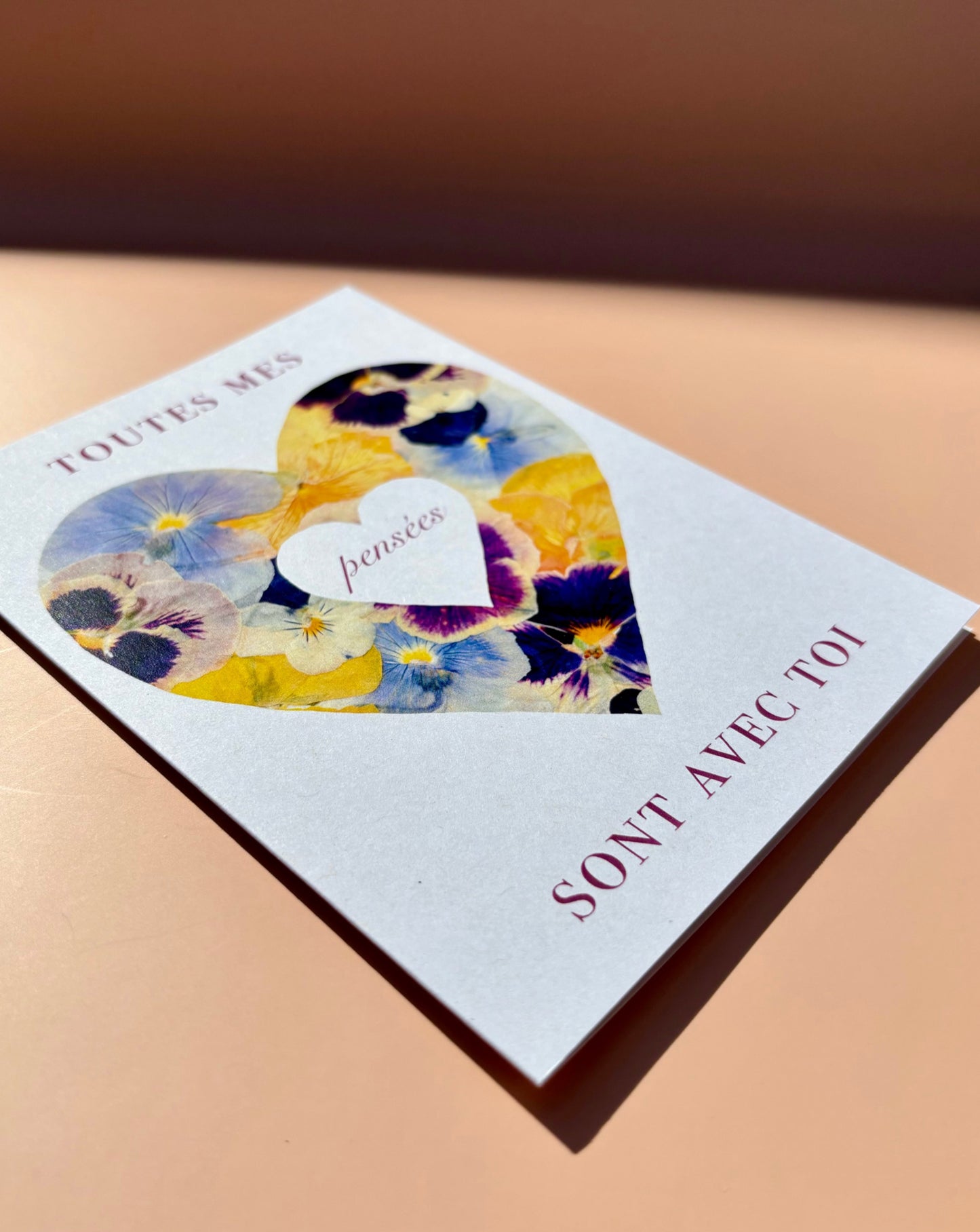 Carte de vœux - Toutes mes pensées sont avec toi