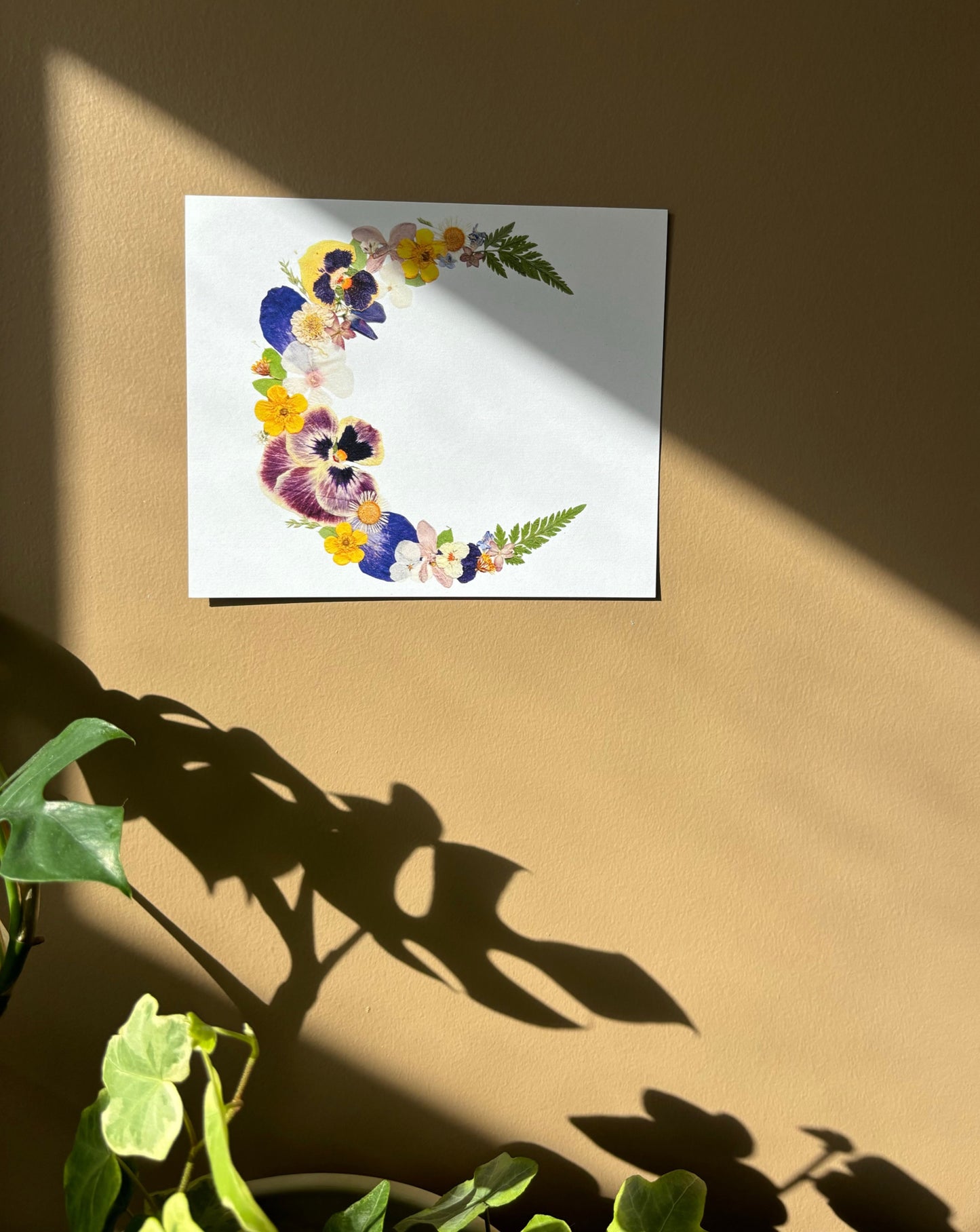 Affiche Florale - Lune Fleurs Pressées