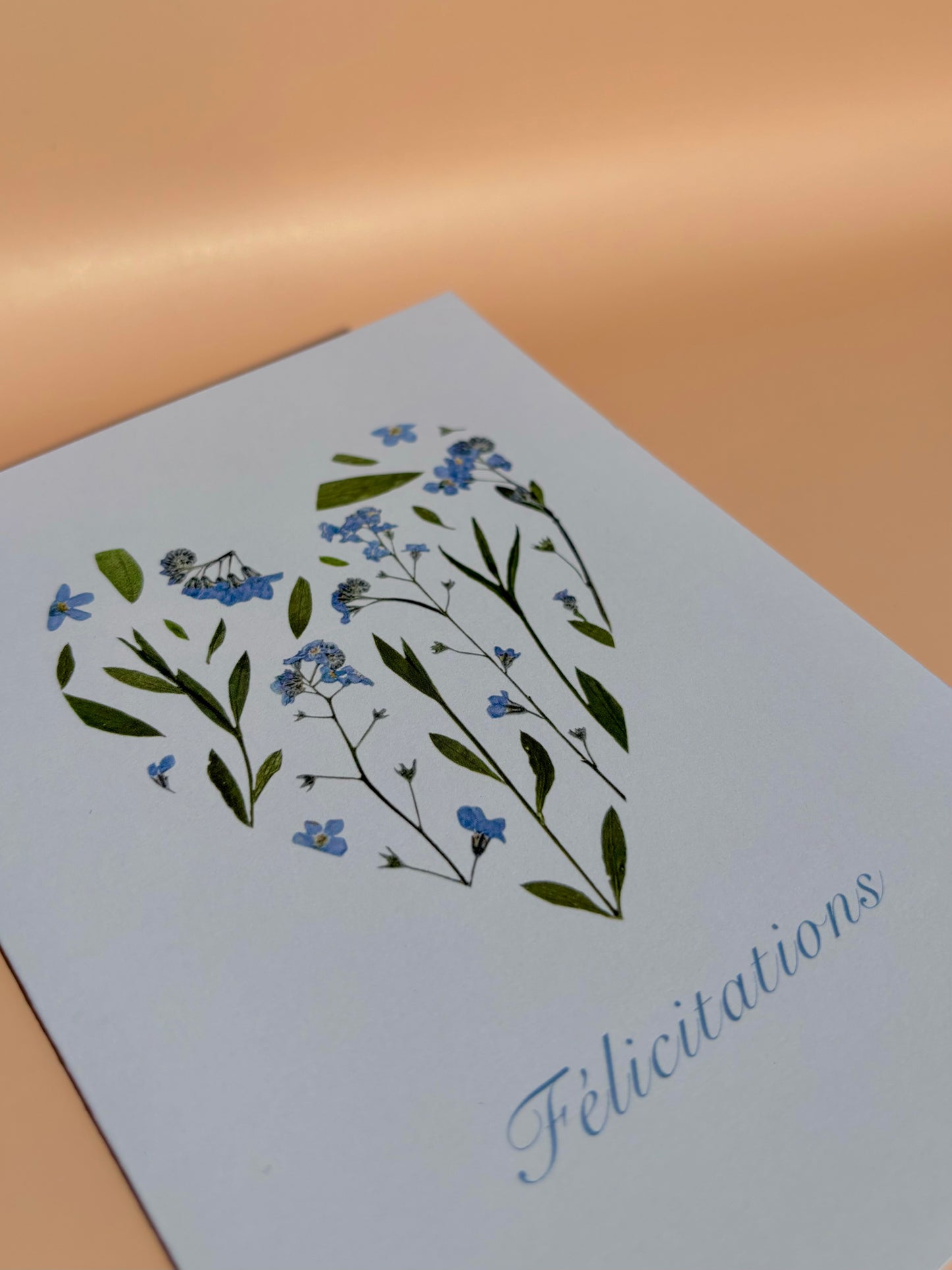 Carte de vœux - Cœur Félicitations