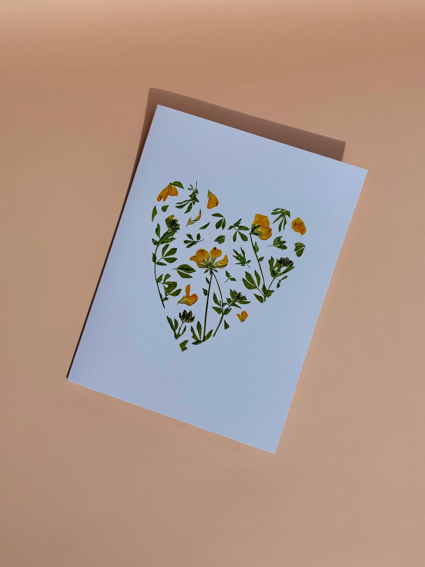 Carte de vœux - Cœur Lotier Corniculé