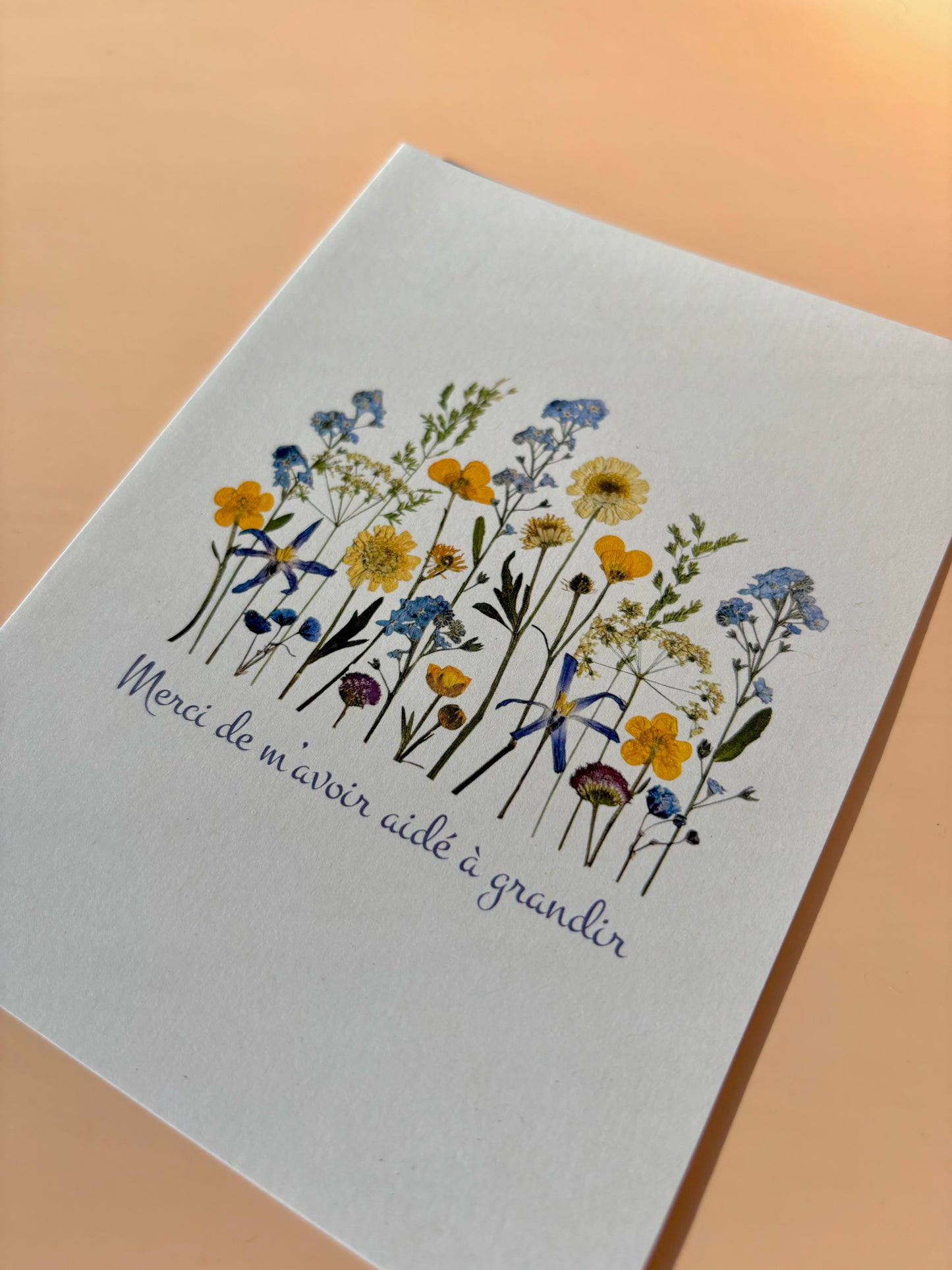 Carte de vœux - Merci de m’avoir aidé à grandir