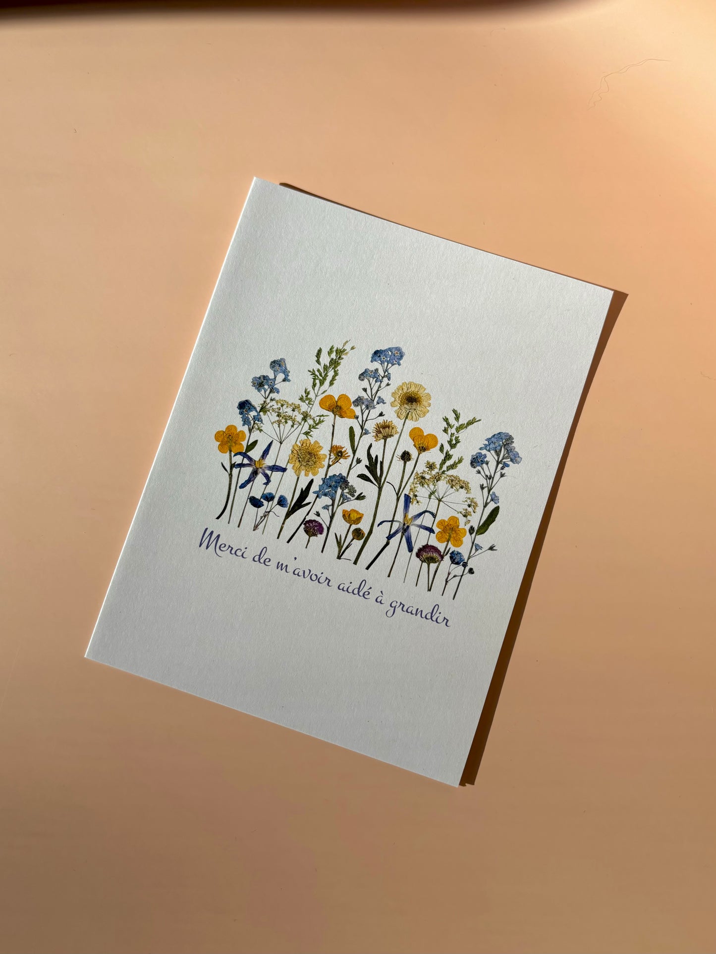 Carte de vœux - Merci de m’avoir aidé à grandir