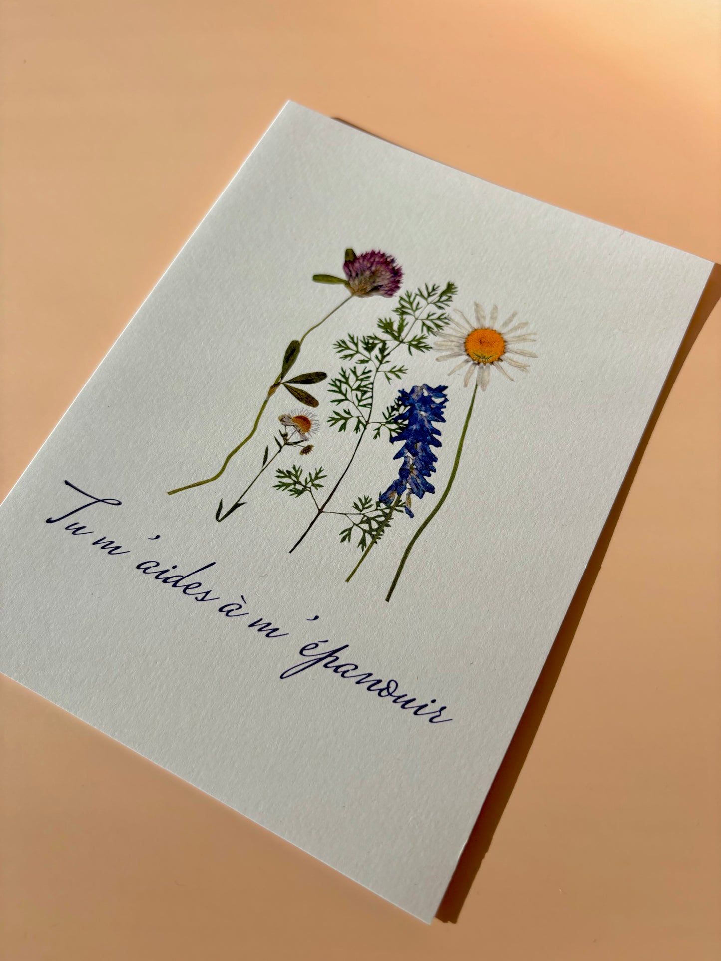 Carte de vœux - Tu m’aides à m’épanouir