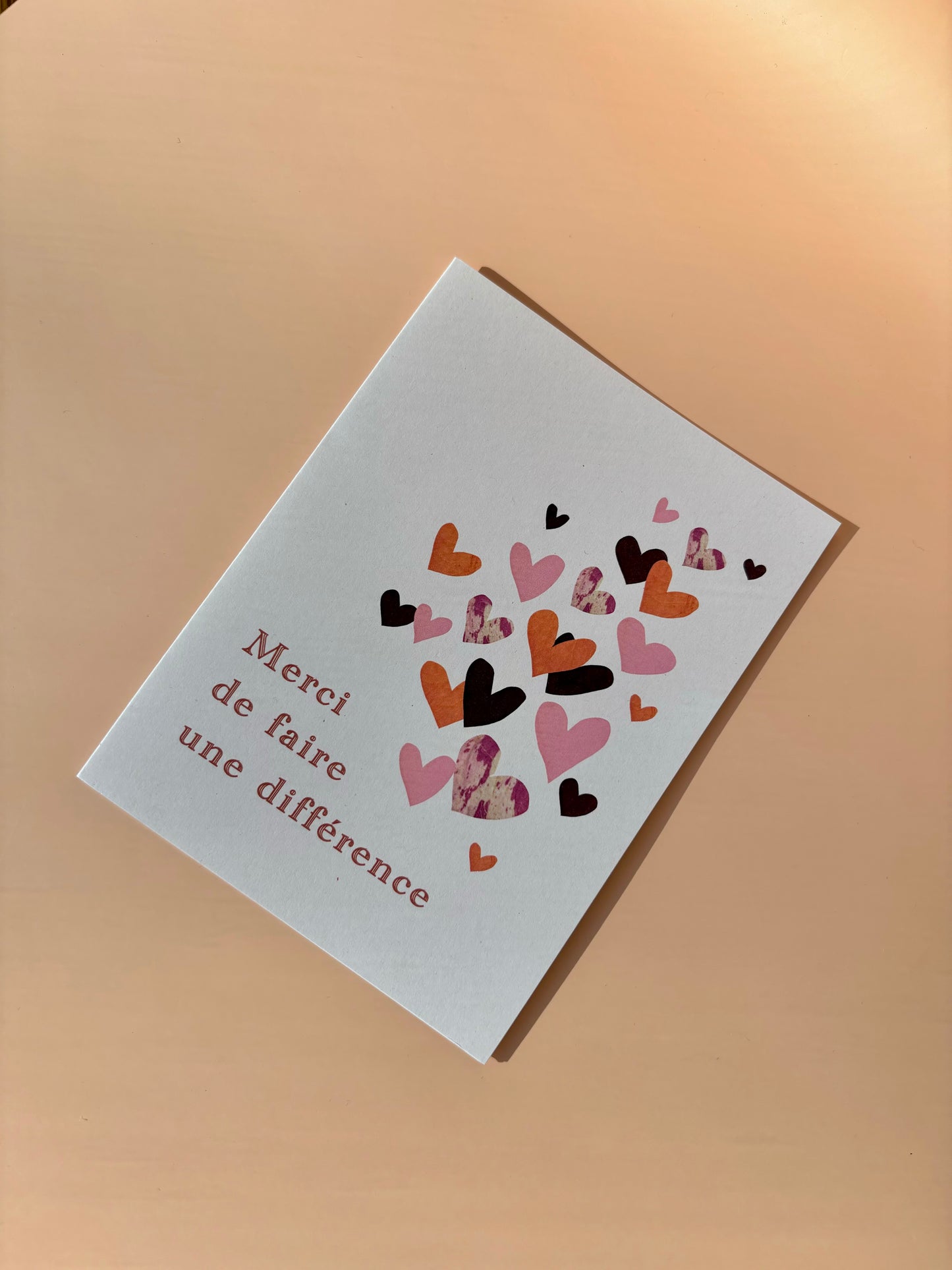 Carte de vœux - Merci de faire une différence