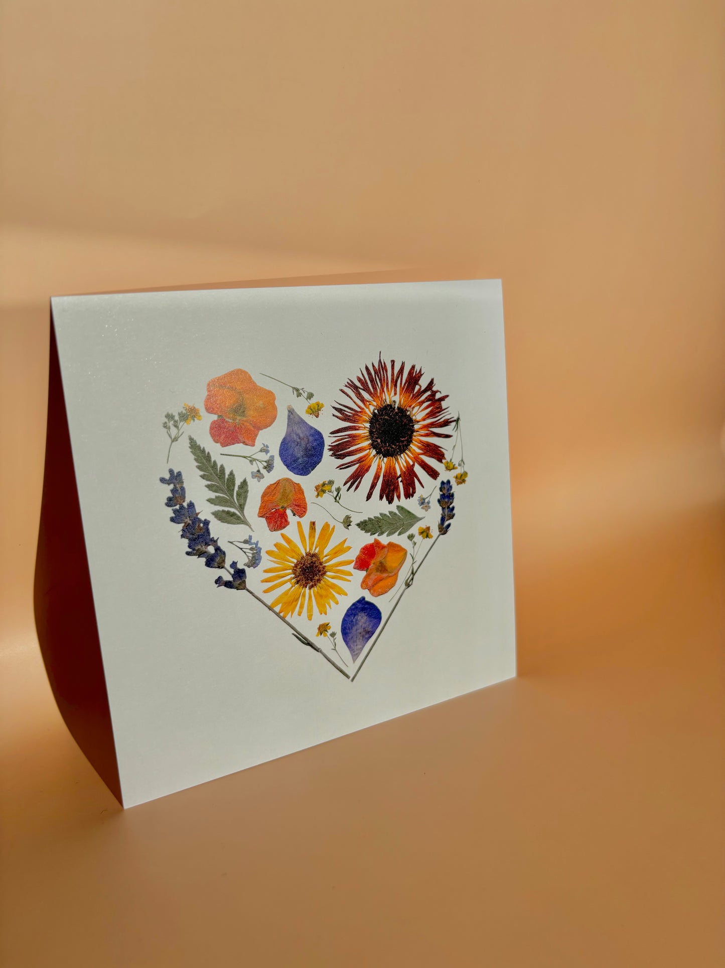 Affiche Florale - Coeur Fleurs Pressées
