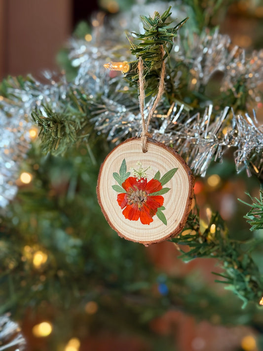 Pressed Flower Ornament - Sulphur Cosmos