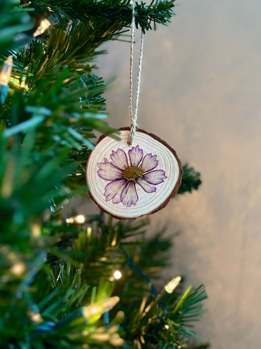 Ornement Fleurs Pressées - Cosmos