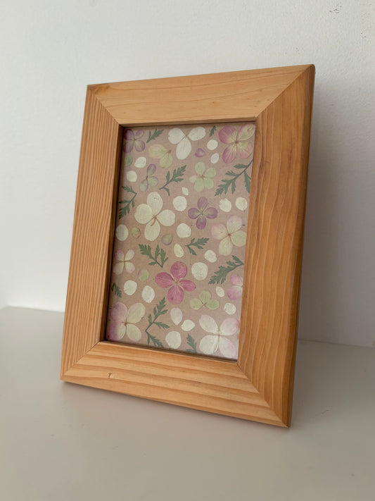 Pressed Flower Frame - Hydrangeas