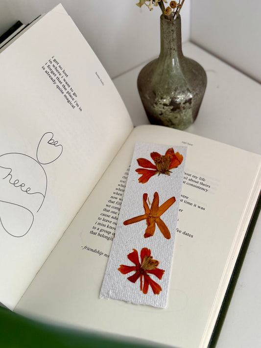 Orange Flowers - Plantable Bookmark