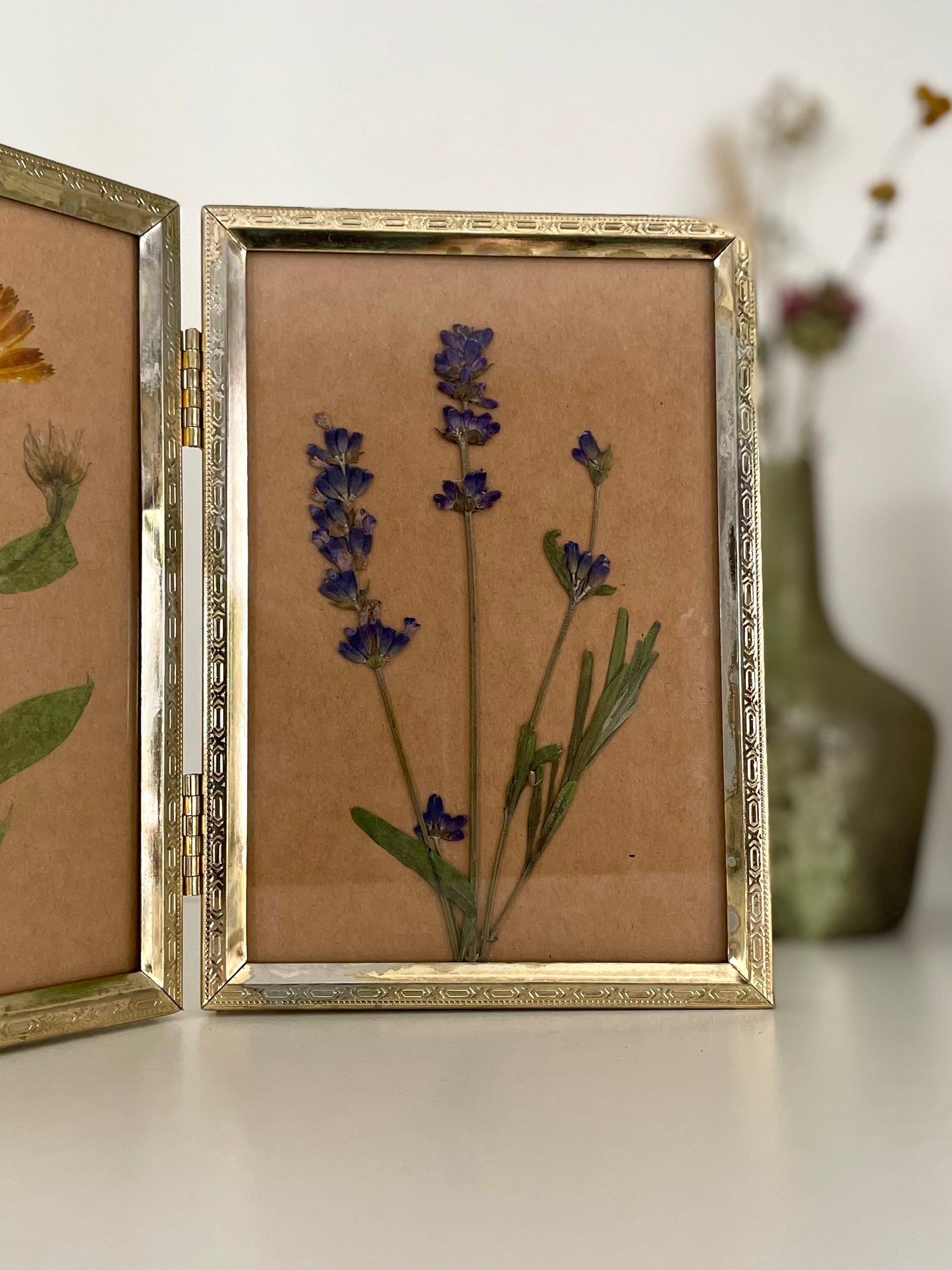 Lavander/Calendula - Pressed Flower Frame