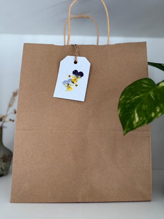 Pensées - Étiquette Cadeau Plantable