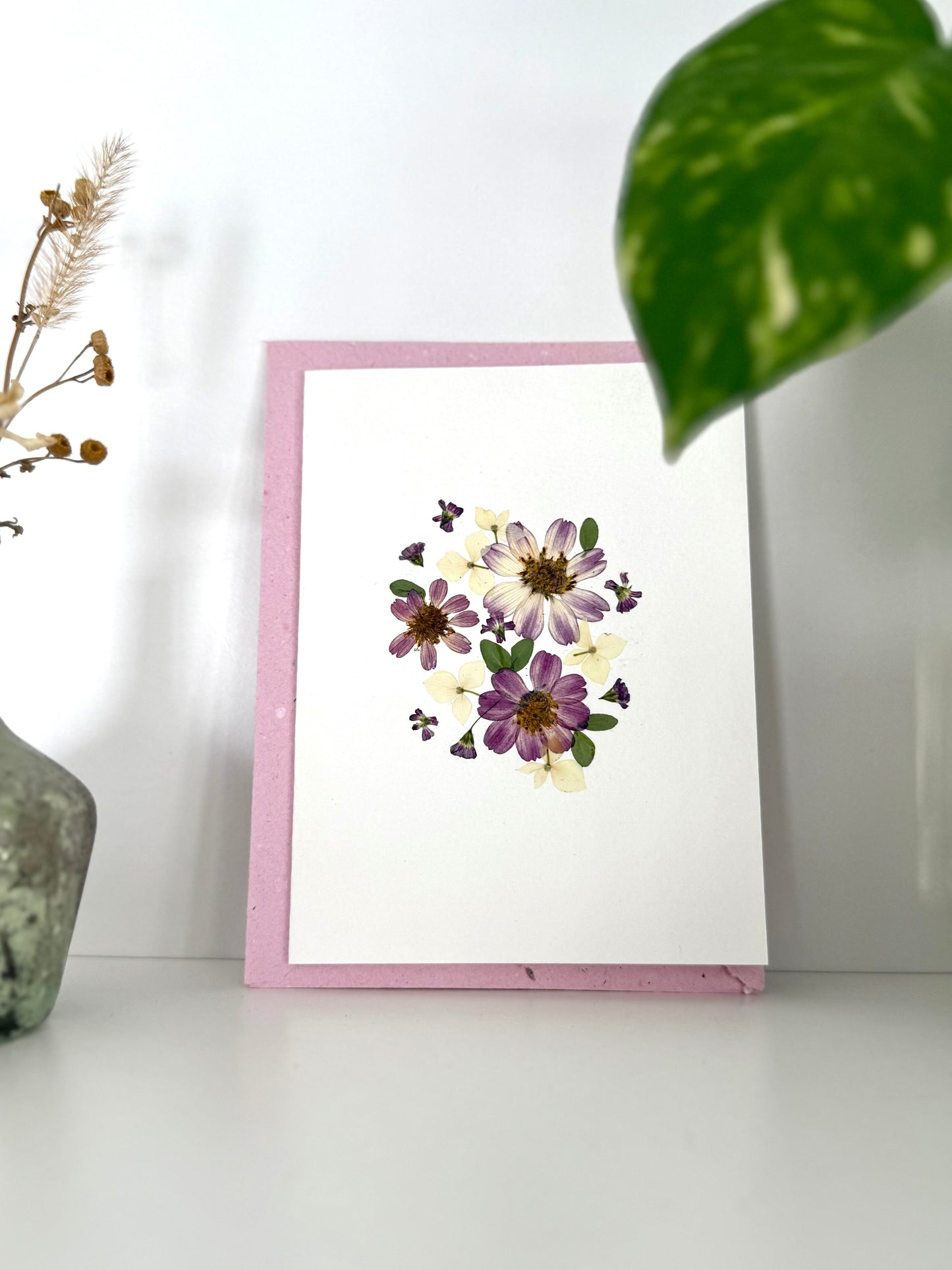 Bidens - Pressed Flowers Greeting Card