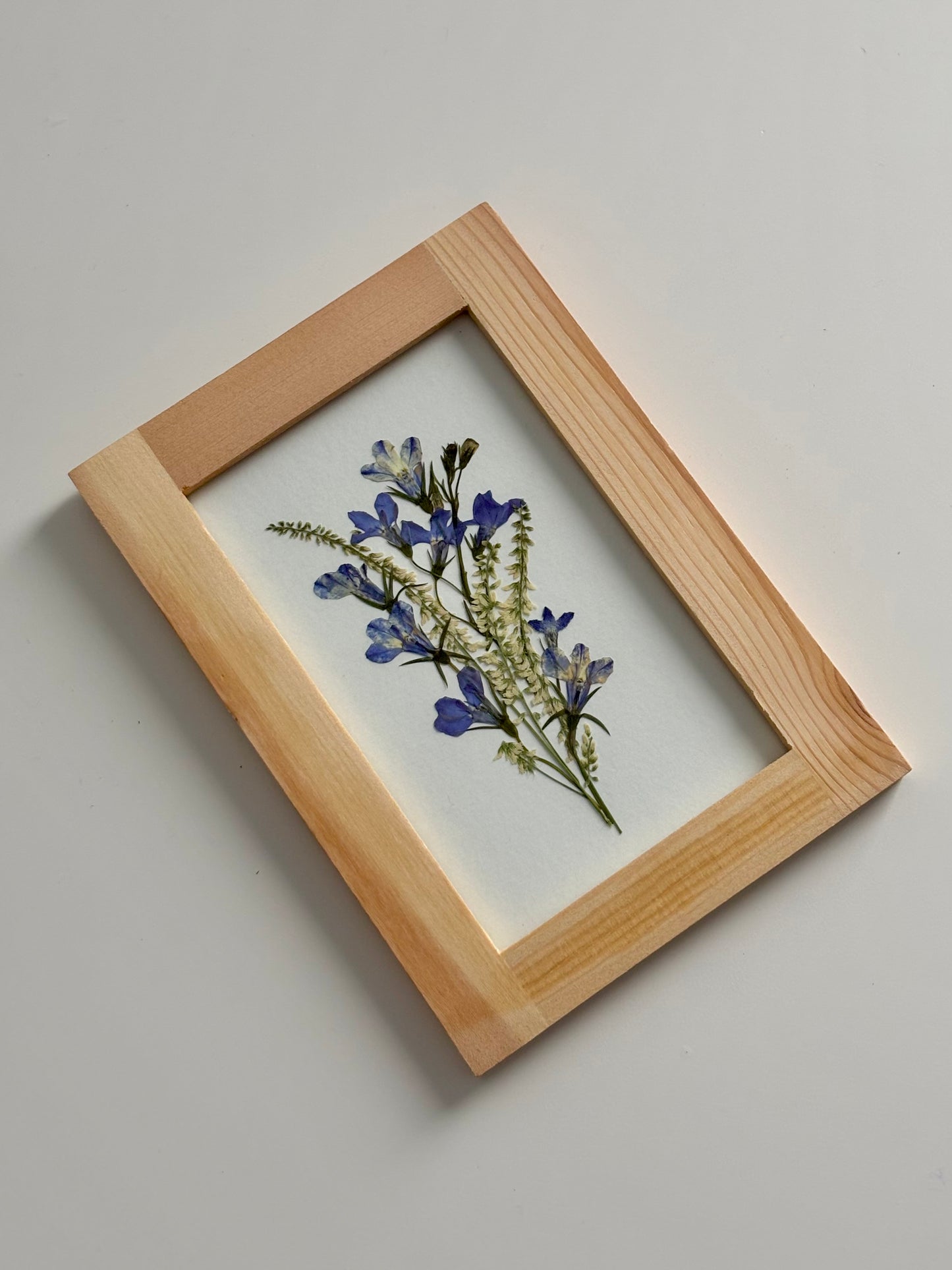 Petit Bouquet Bleu - Cadre de Fleurs Pressées
