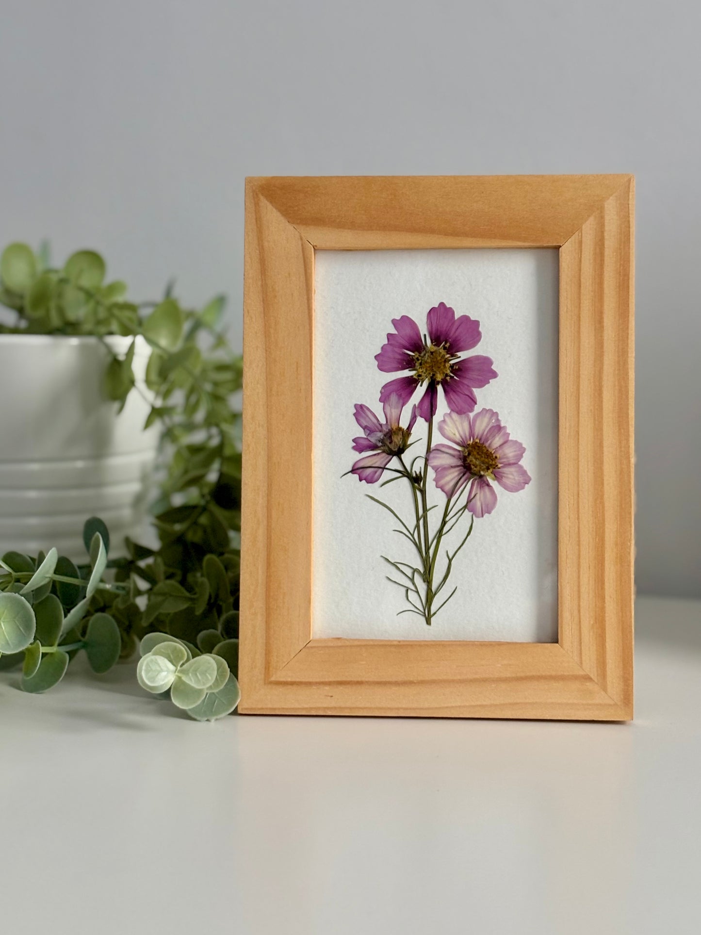 Petit Bouquet Cosmos - Cadre de Fleurs Pressées