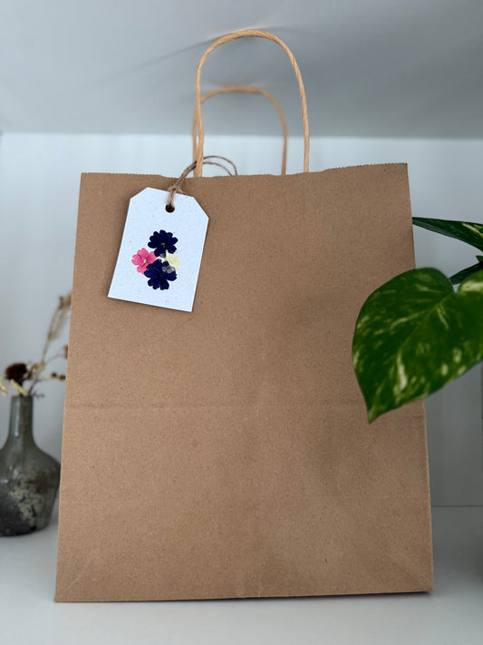 Bleu Rose - Étiquette Cadeau à Planter