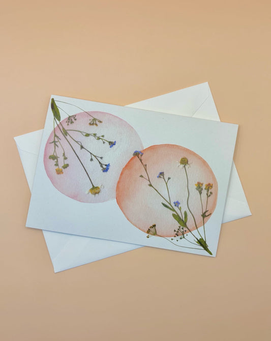 Greeting card - Watercolour Circles