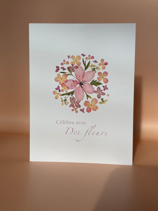 Carte de vœux - Célèbre avec des fleurs