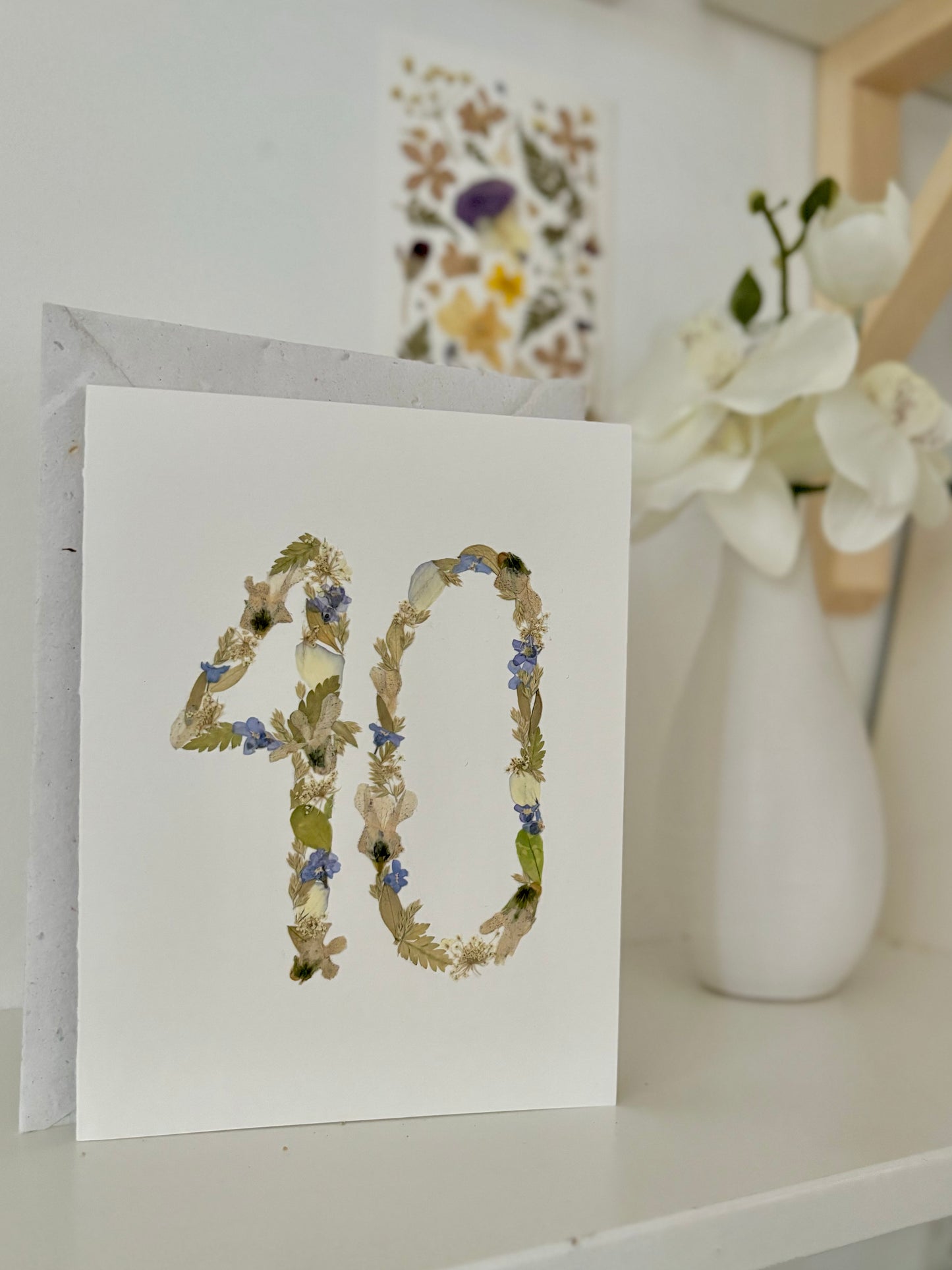 Original Pressed Flower Greeting Card - 40