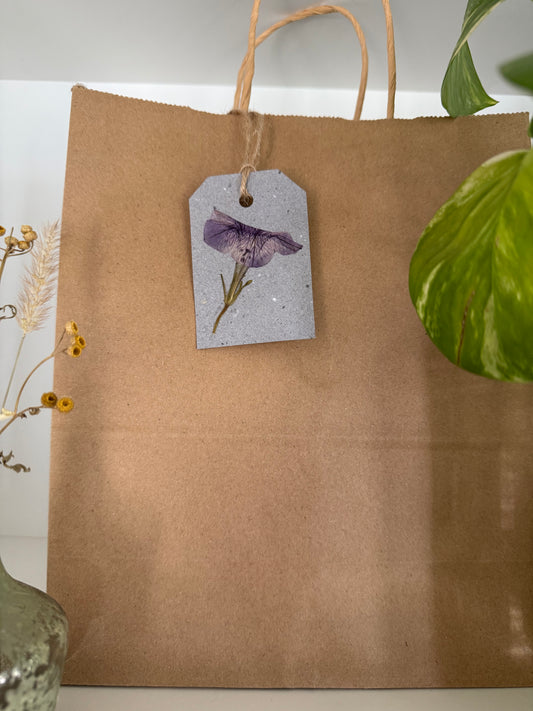 Étiquette Cadeau à Planter - Mauve