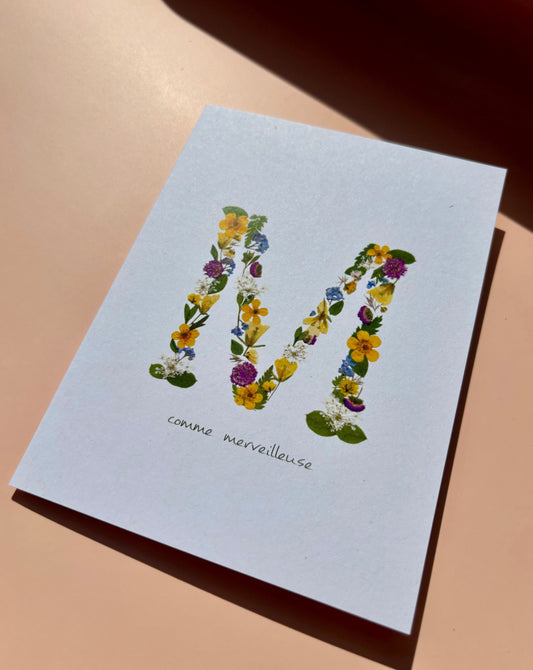 Greeting Card -M comme merveilleuse