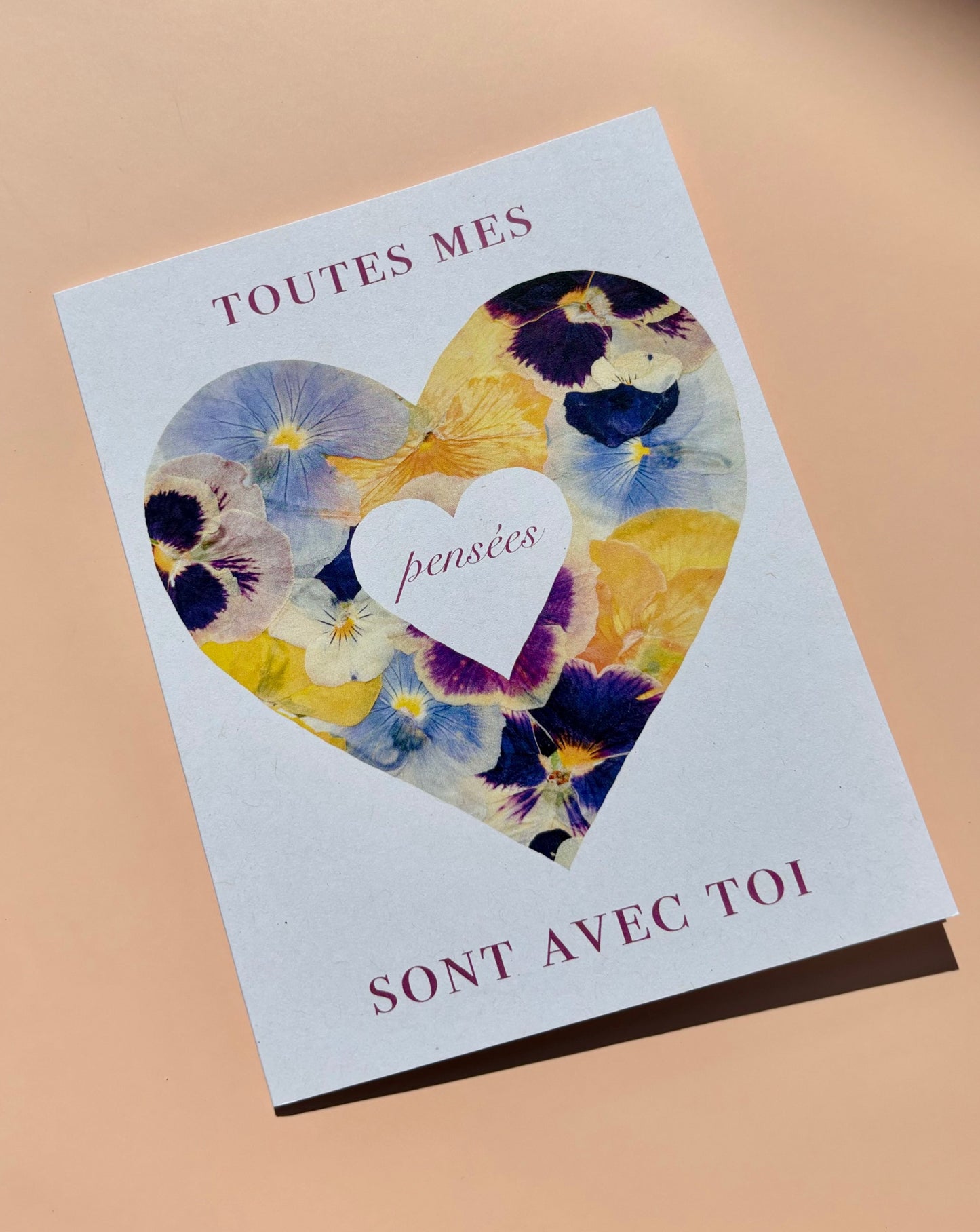 Carte de souhaits - Toutes mes pensées sont avec toi