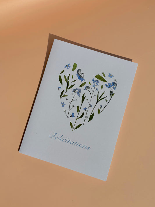 Greeting Card - Cœur Félicitations