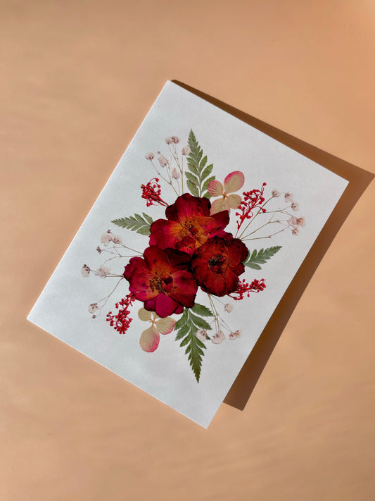 Carte de voeux - Bouquet de Noël