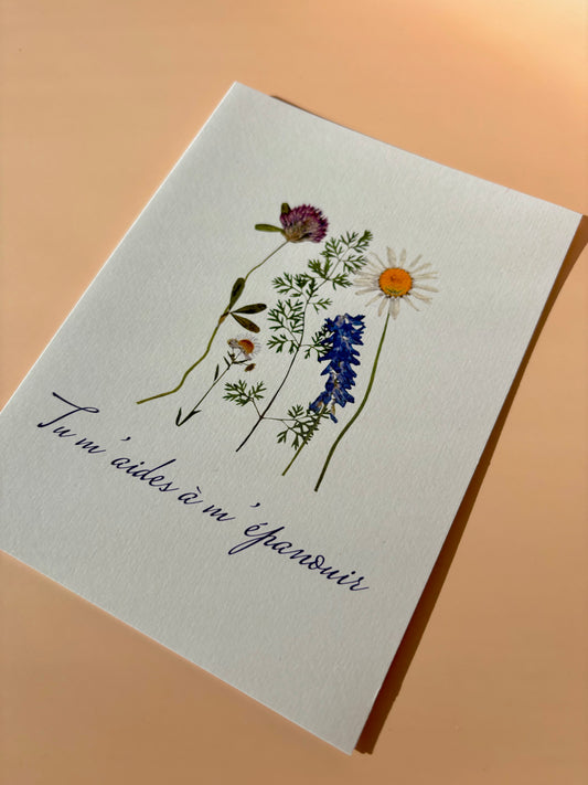 Greeting Card - Tu m’aides à m’épanouir