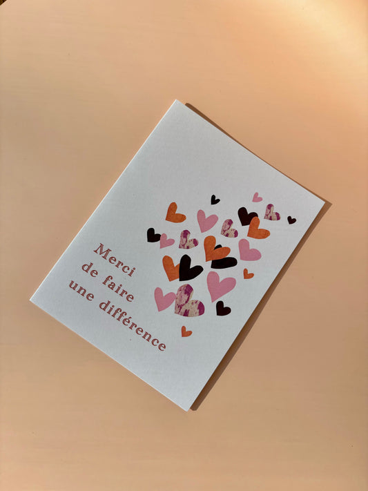 Greeting Card - Merci de faire une différence