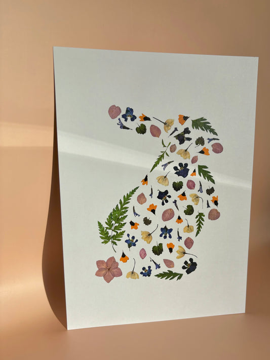 Pressed Flower Print - Bunny