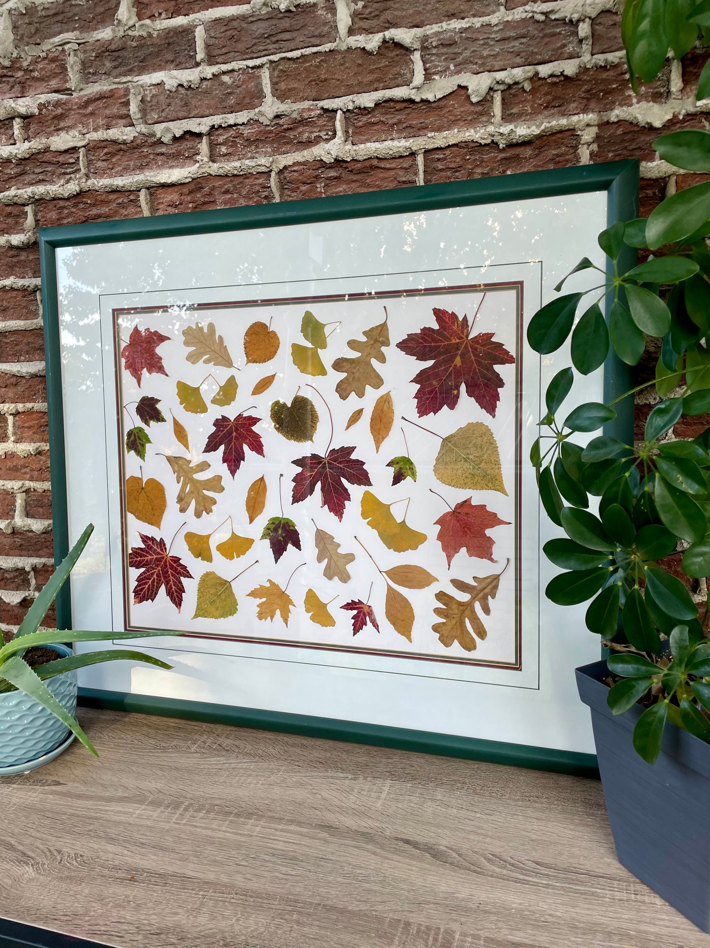 " Fall " - Original Pressed Flower Frame